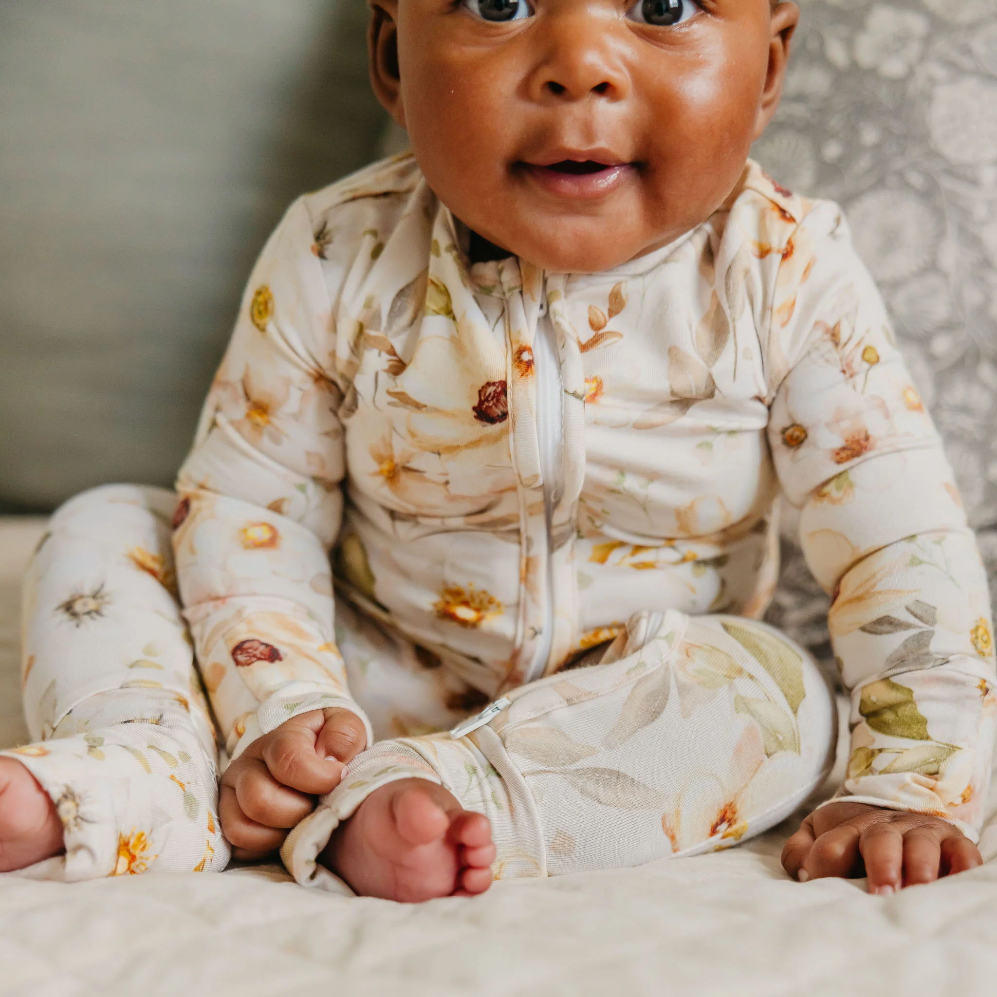 Bamboo Convertible Zip-Up Footie - Angelique - Image 4