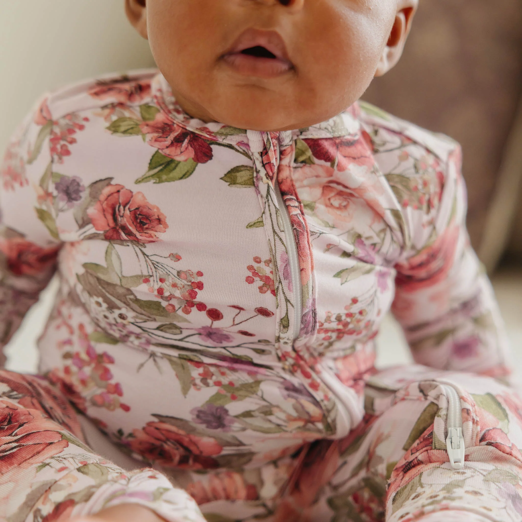 Bamboo Convertible Zip-Up Footie - Deborah - Image 3