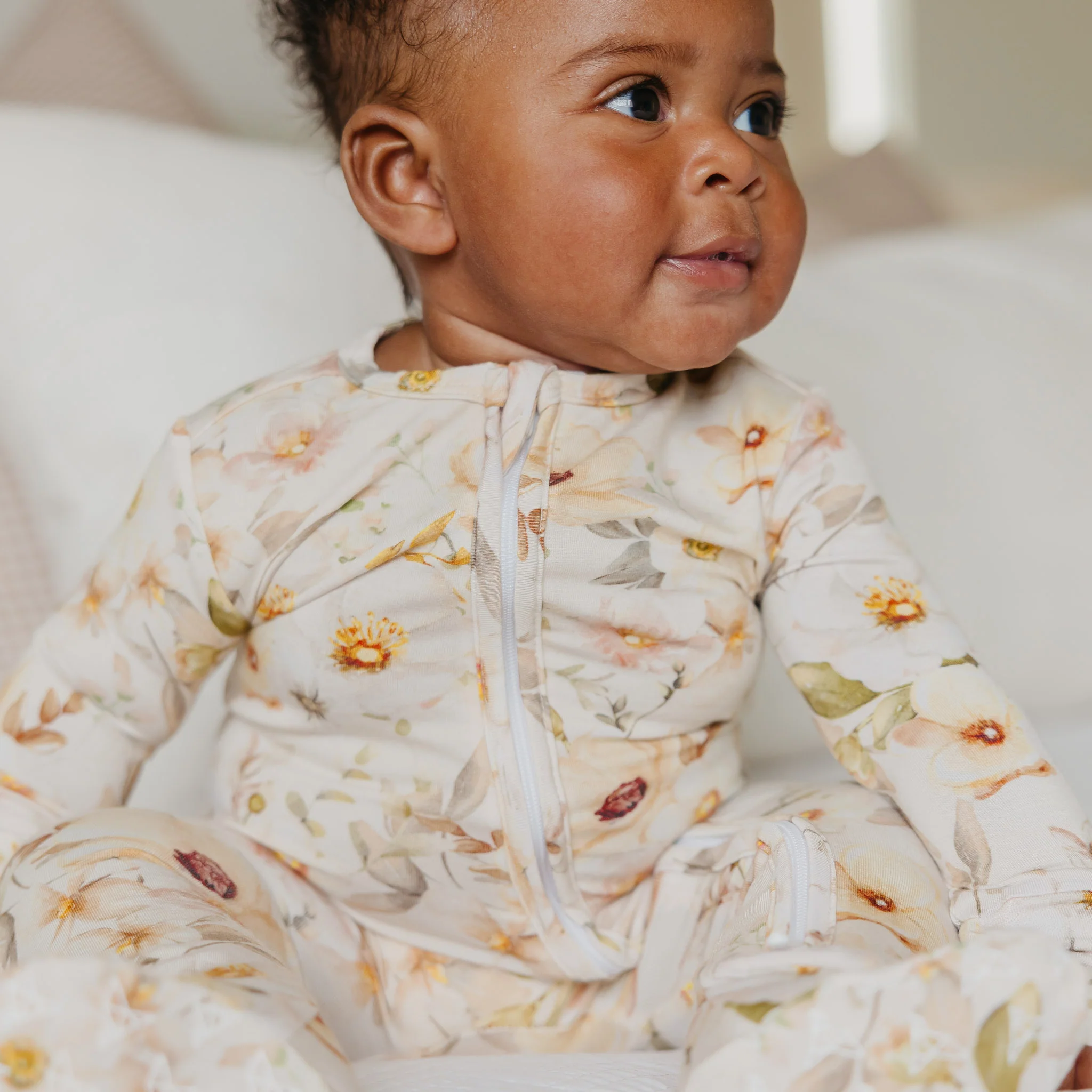 Bamboo Zip-Up Footie - Angelique - Image 5