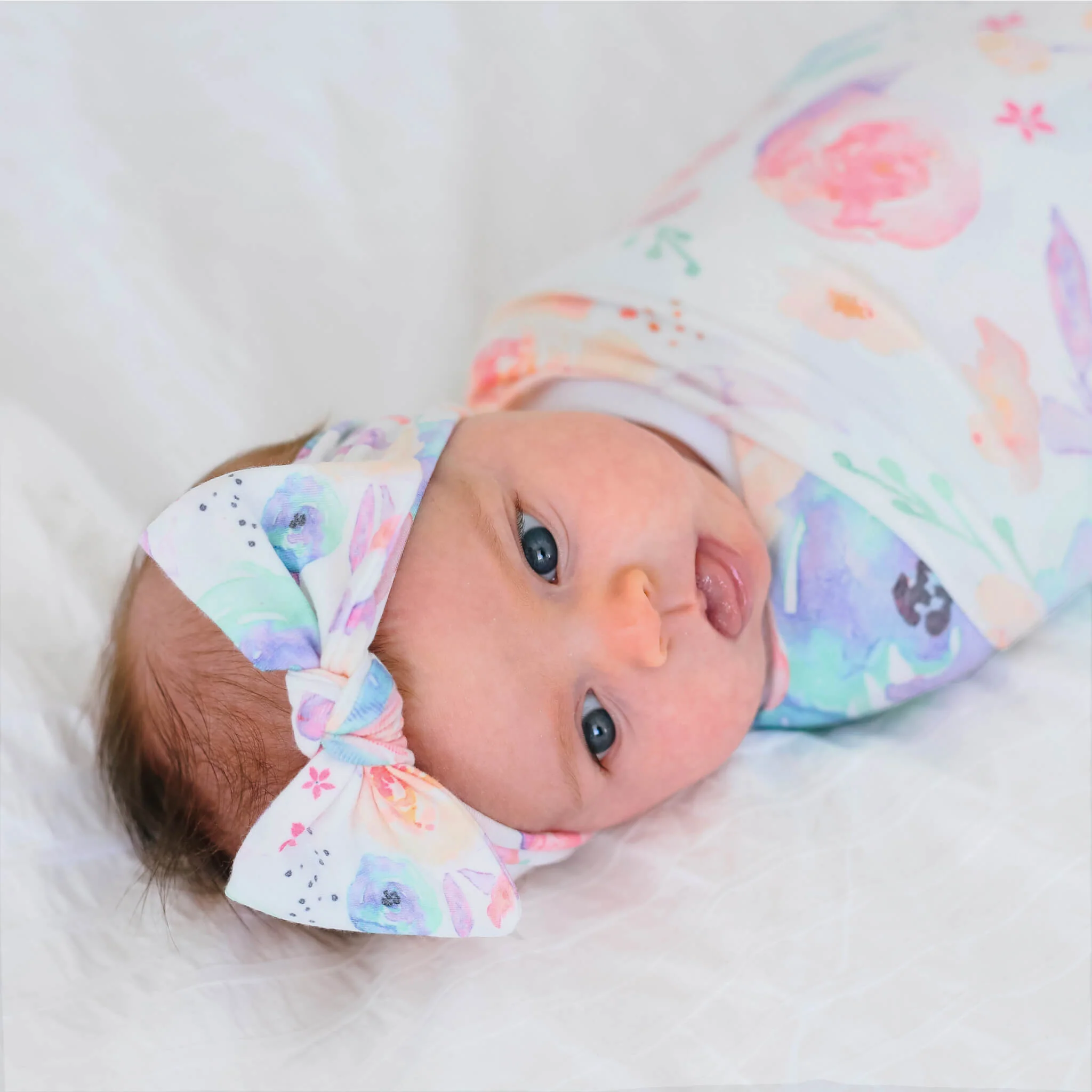 Knit Swaddle Blanket - Bloom - Image 6