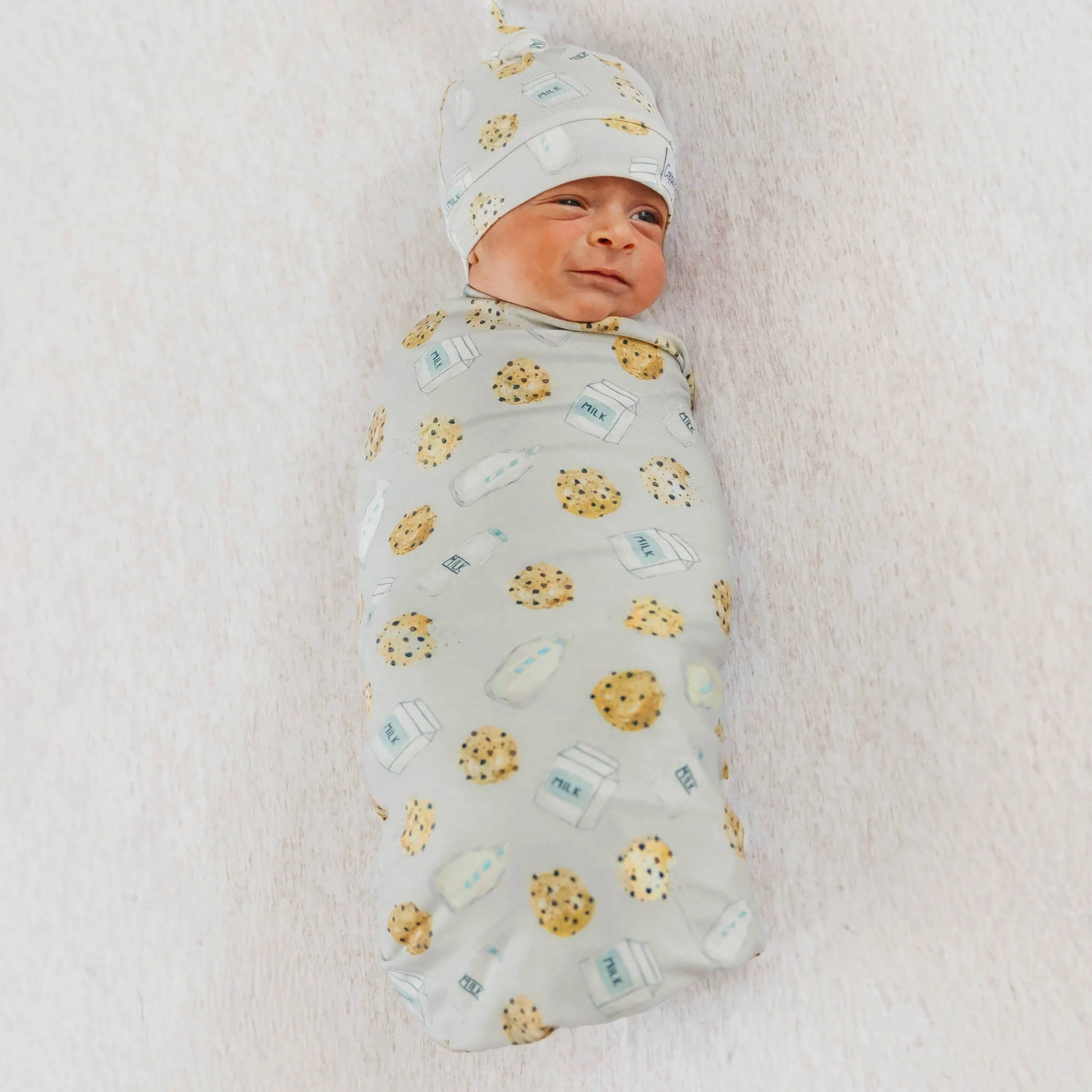 Knit Swaddle Blanket - Chip - Image 4