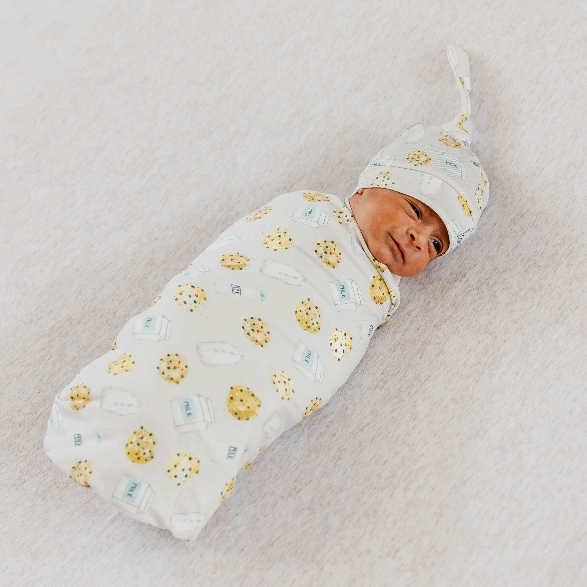 Knit Swaddle Blanket - Chip - Image 5