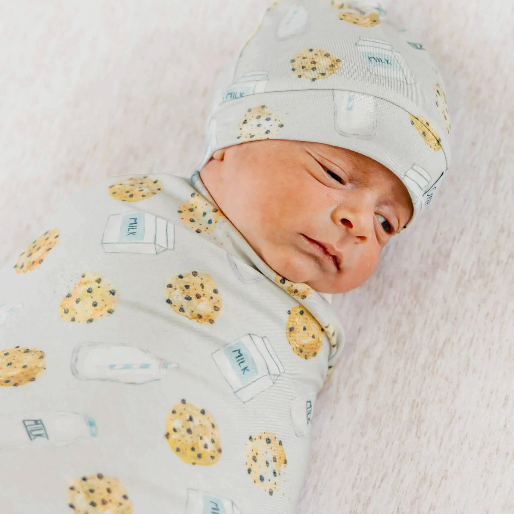 Knit Swaddle Blanket - Chip - Image 6