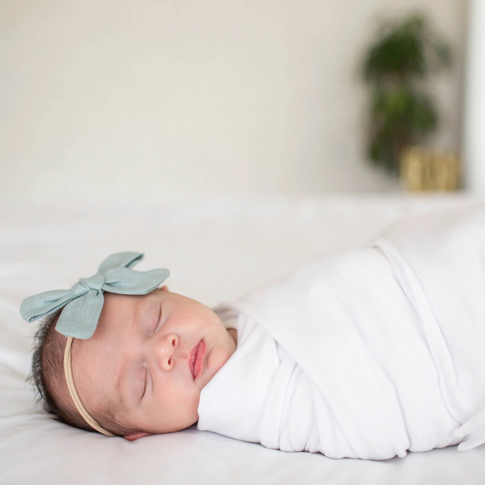 Knit Swaddle Blanket - Dove - Image 4