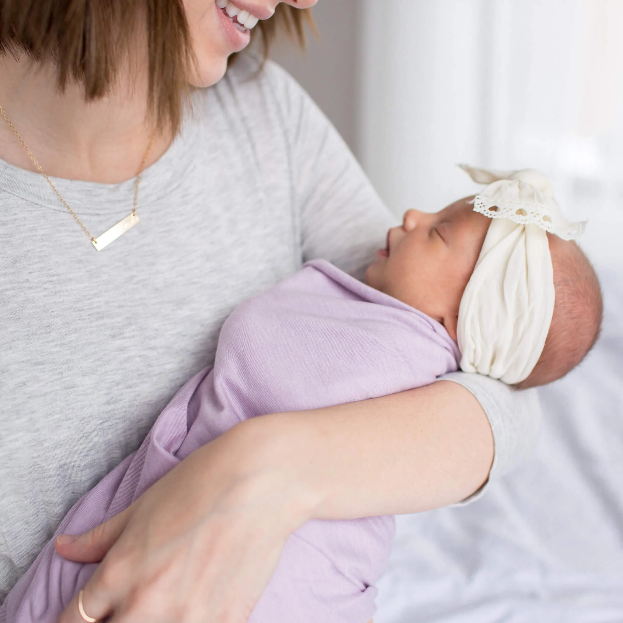 Knit Swaddle Blanket - Lily - Image 5