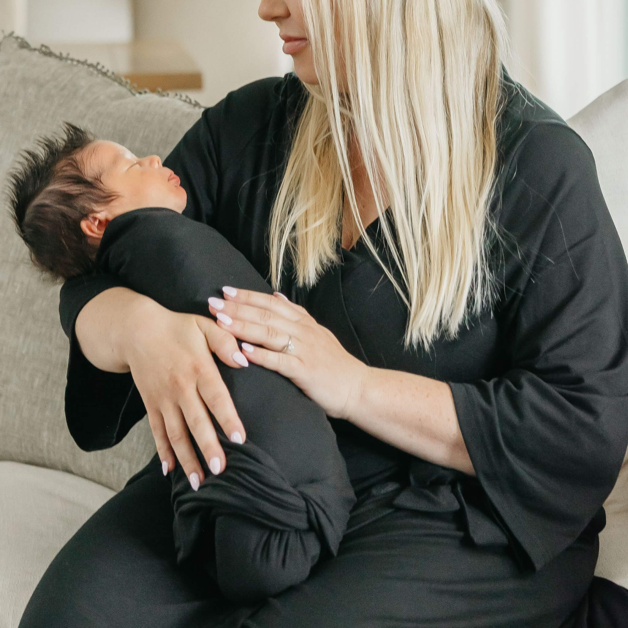 Knit Swaddle Blanket - Midnight - Image 4