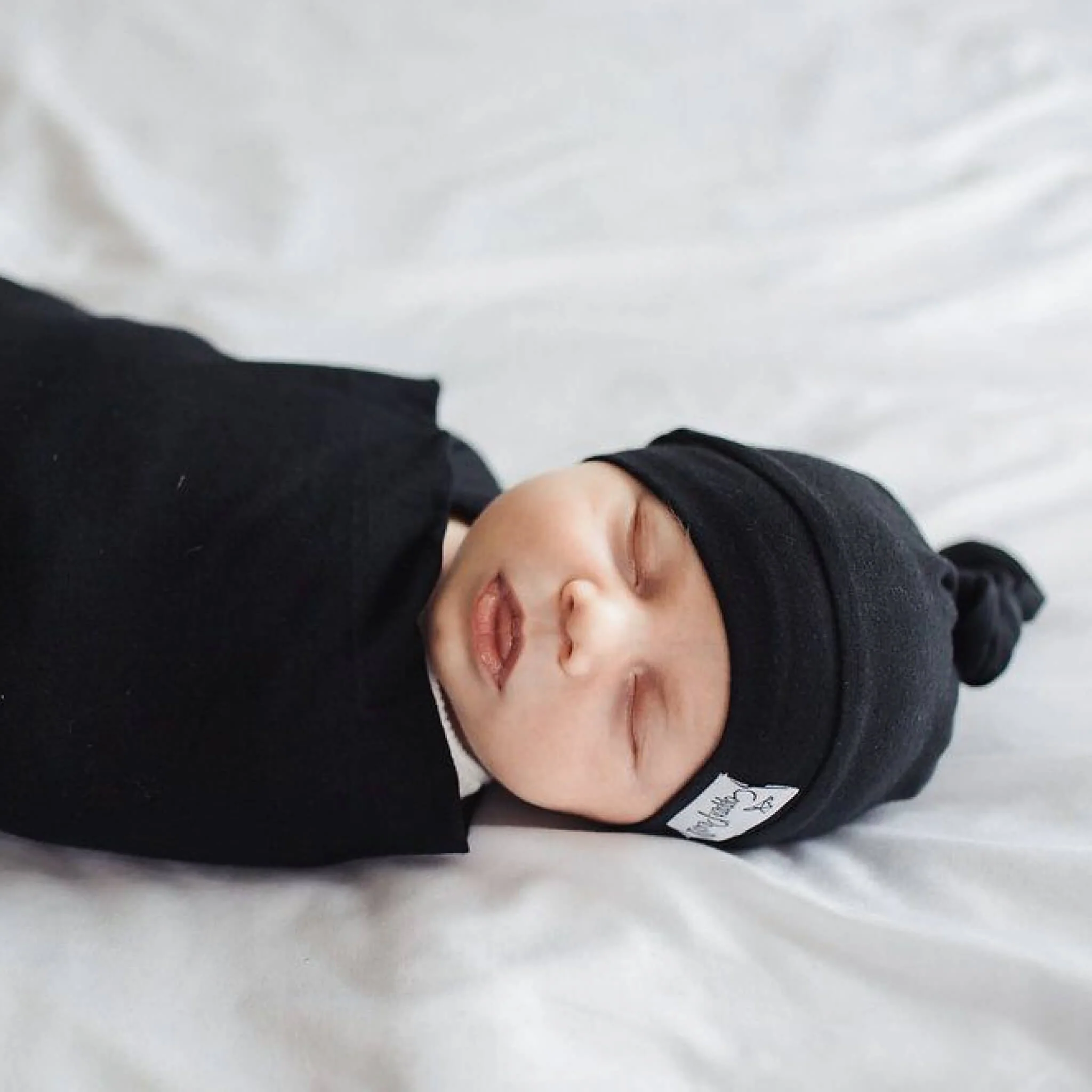 Knit Swaddle Blanket - Midnight - Image 6