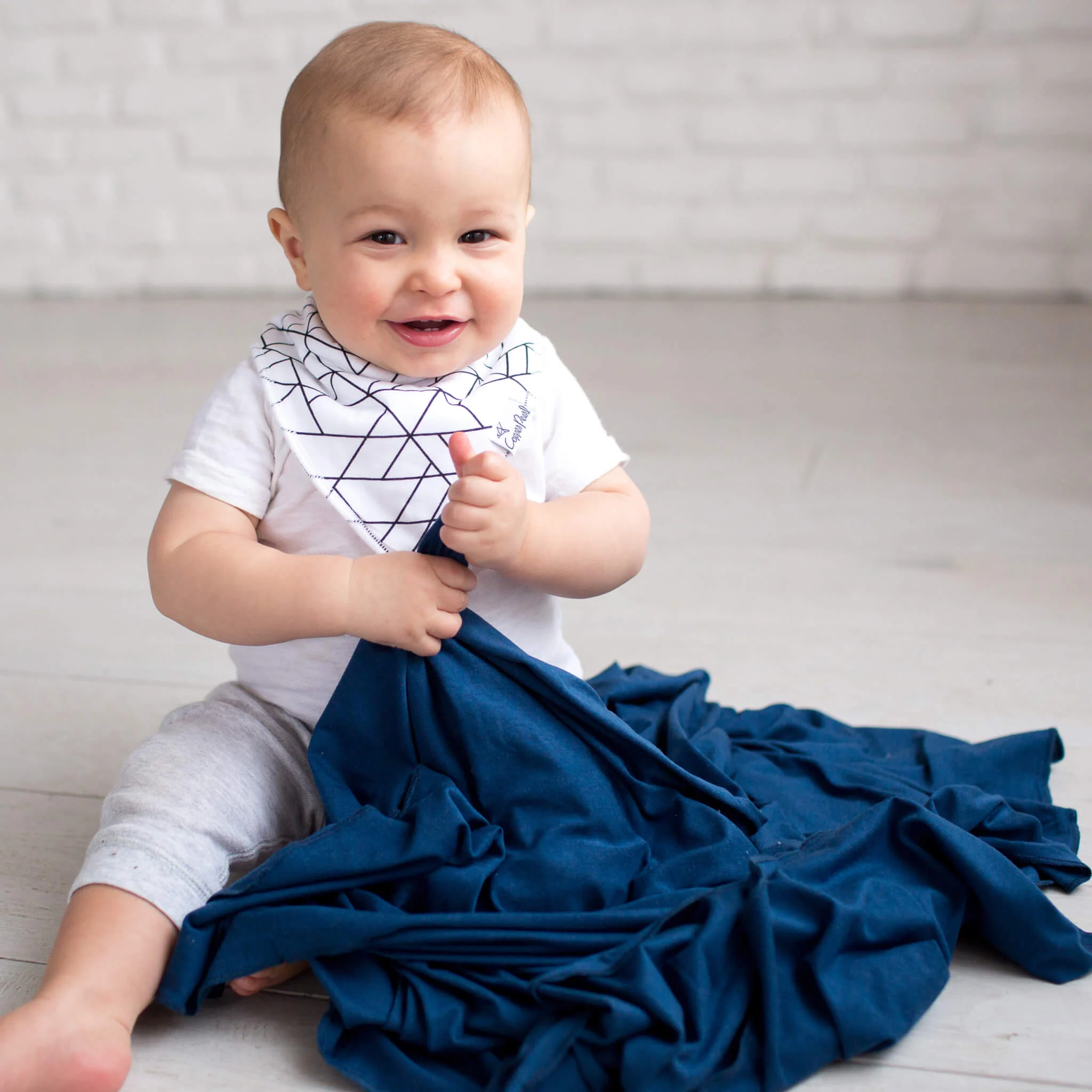 Knit Swaddle Blanket - River - Image 6