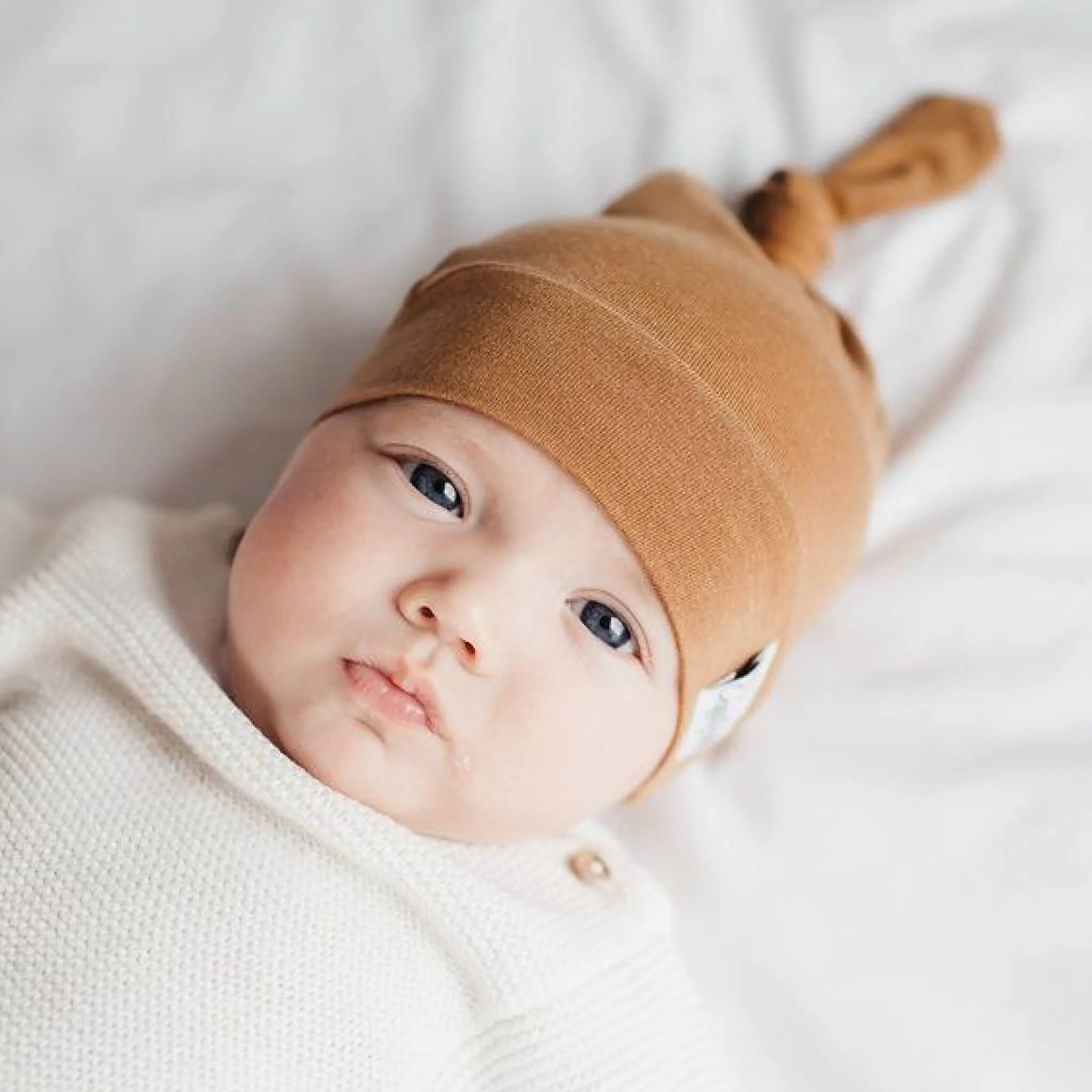 Top Knot Hat - Camel - Image 3