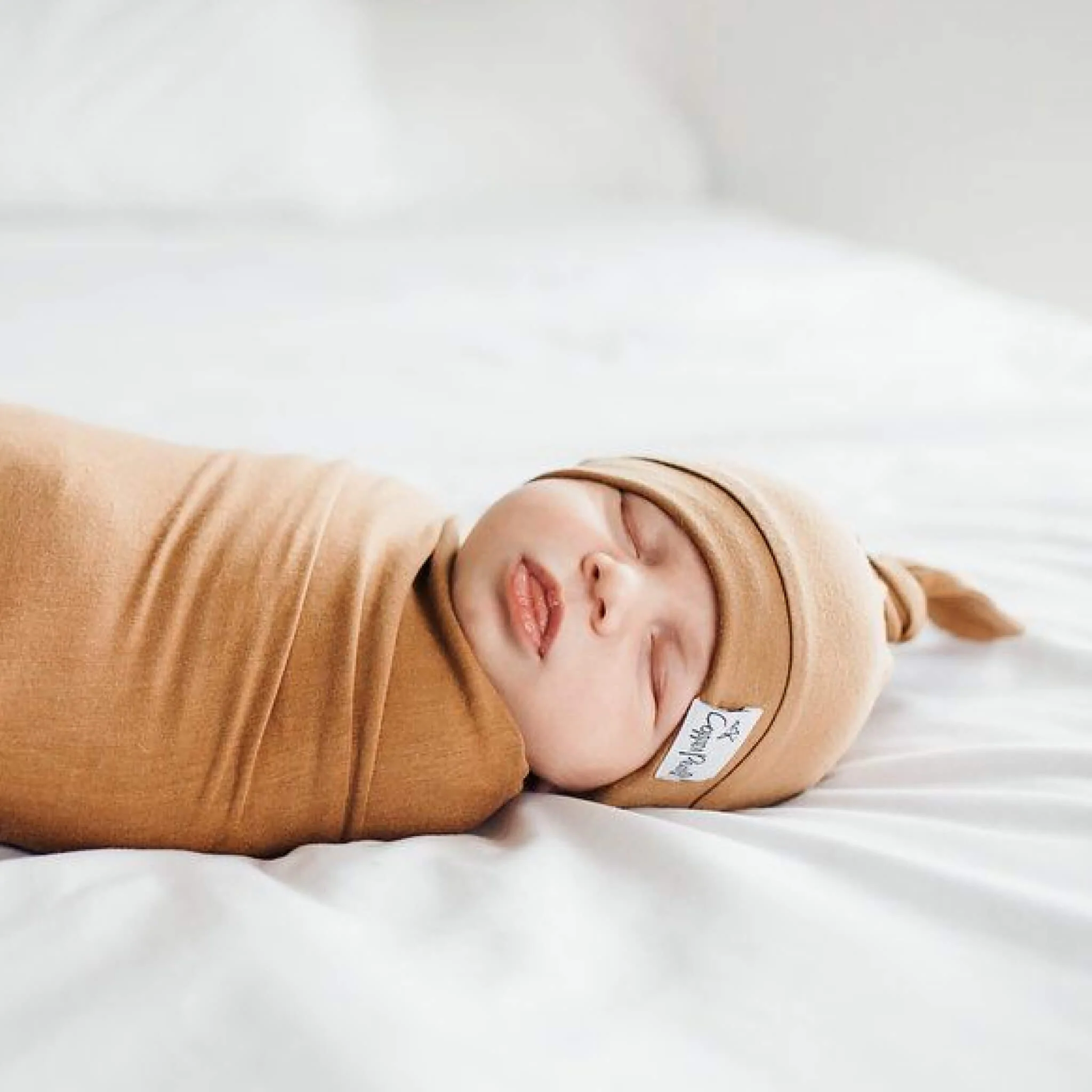 Top Knot Hat - Camel - Image 4