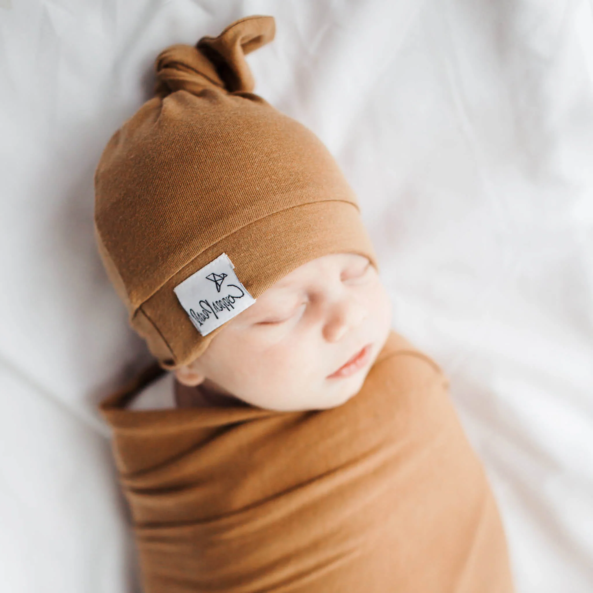 Top Knot Hat - Camel - Image 5