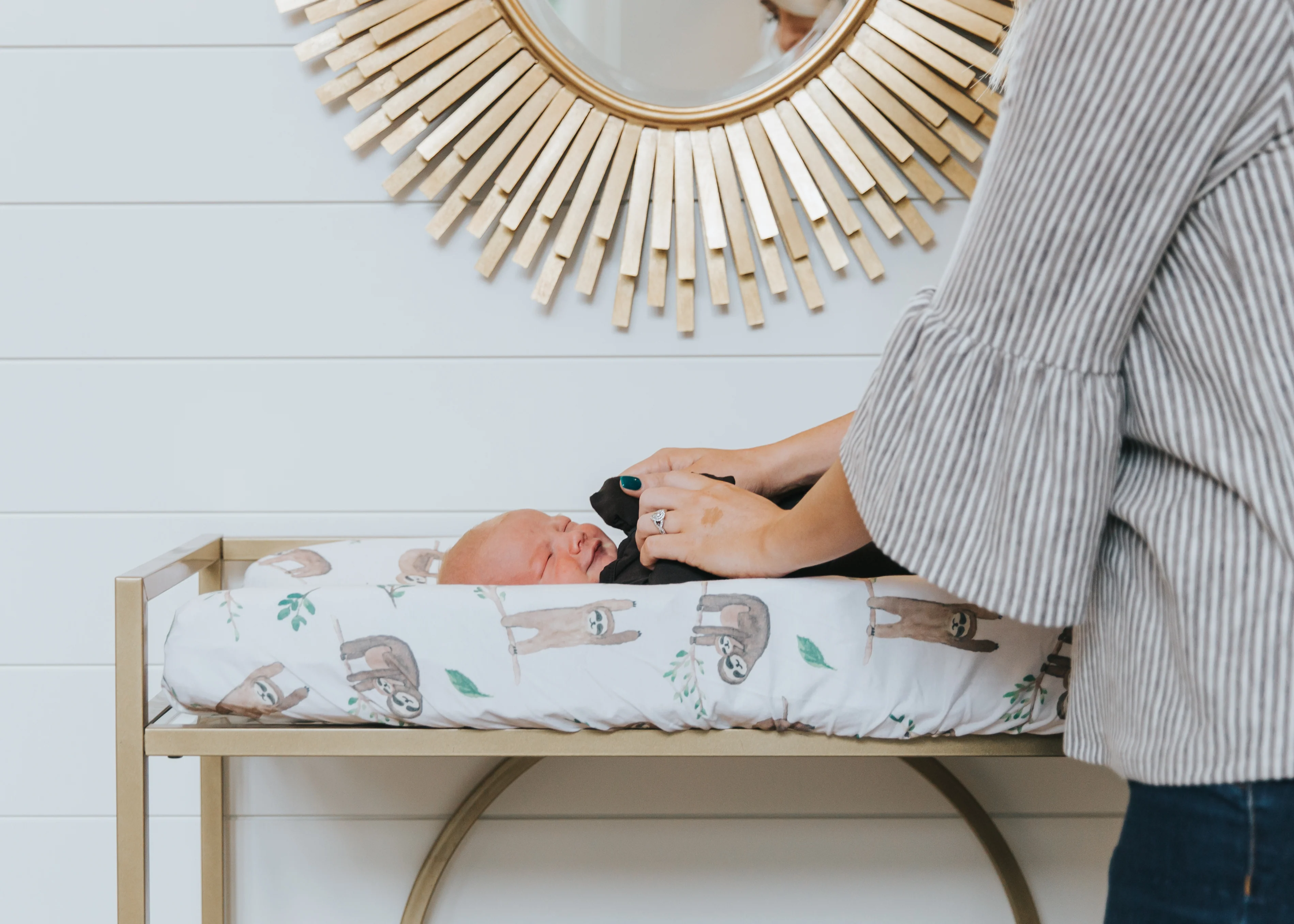 Premium Knit Diaper Changing Pad Cover - Noah - Image 4