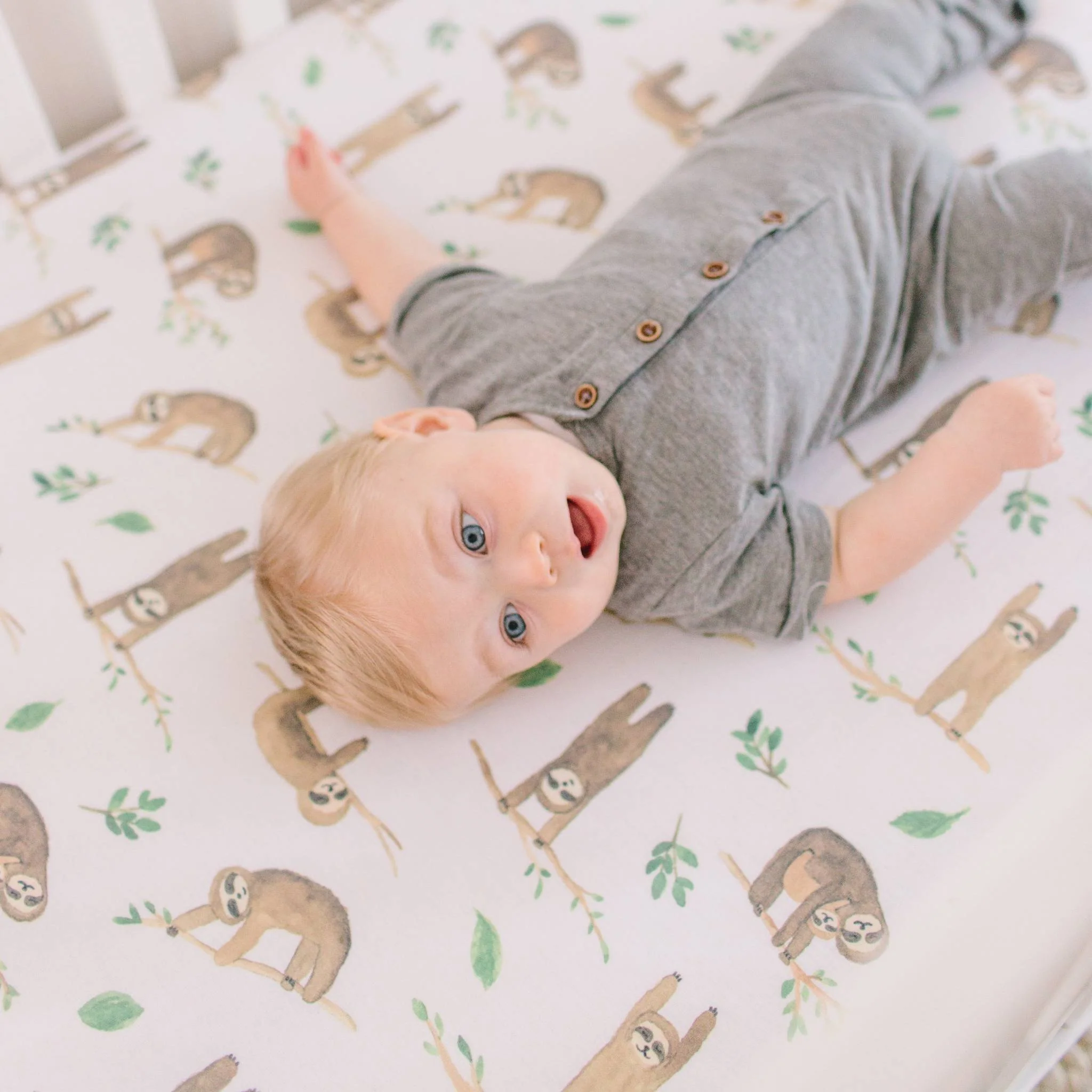 Premium Knit Fitted Crib Sheet - Noah - Image 6