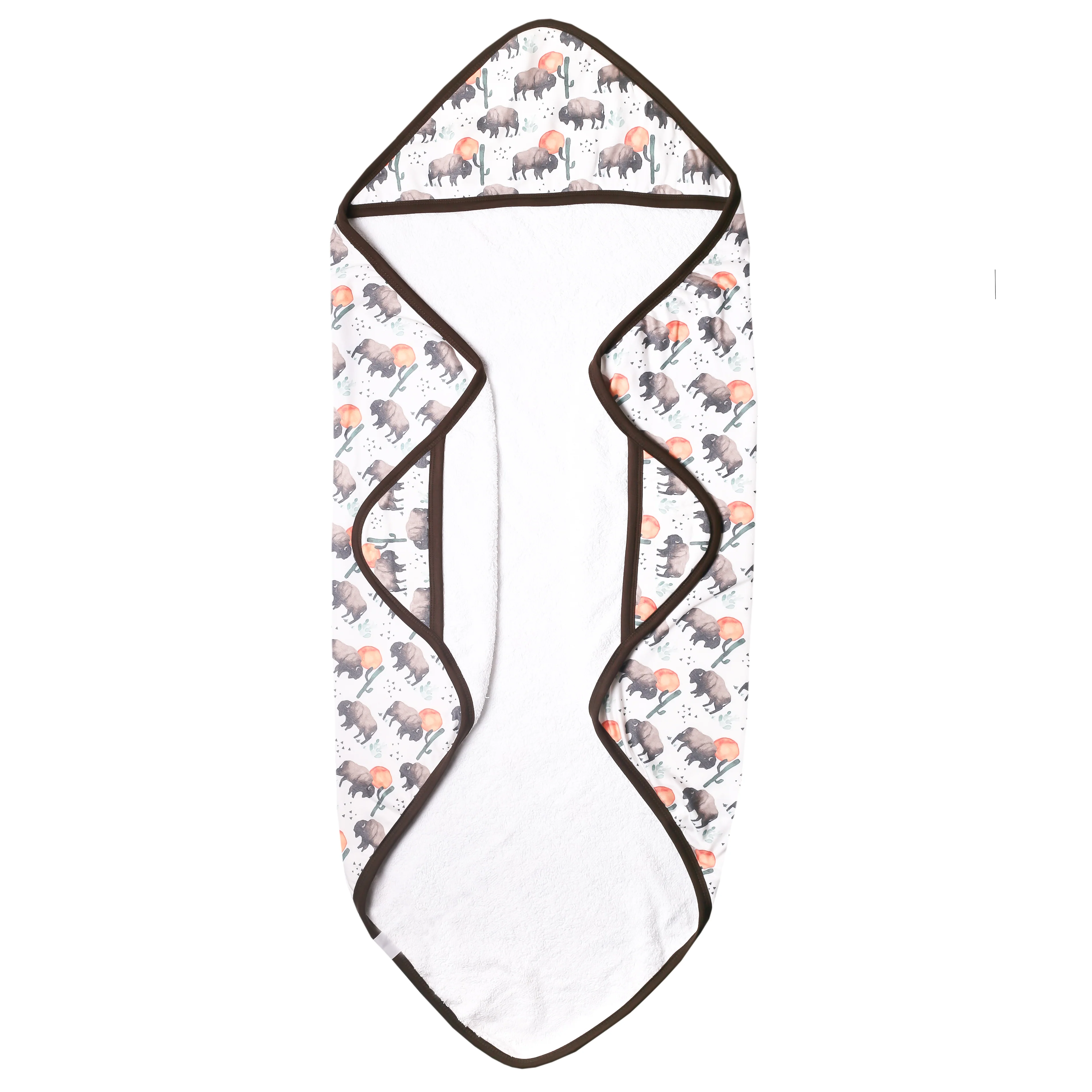 Premium Baby Knit Hooded Towel - Bison - Image 3