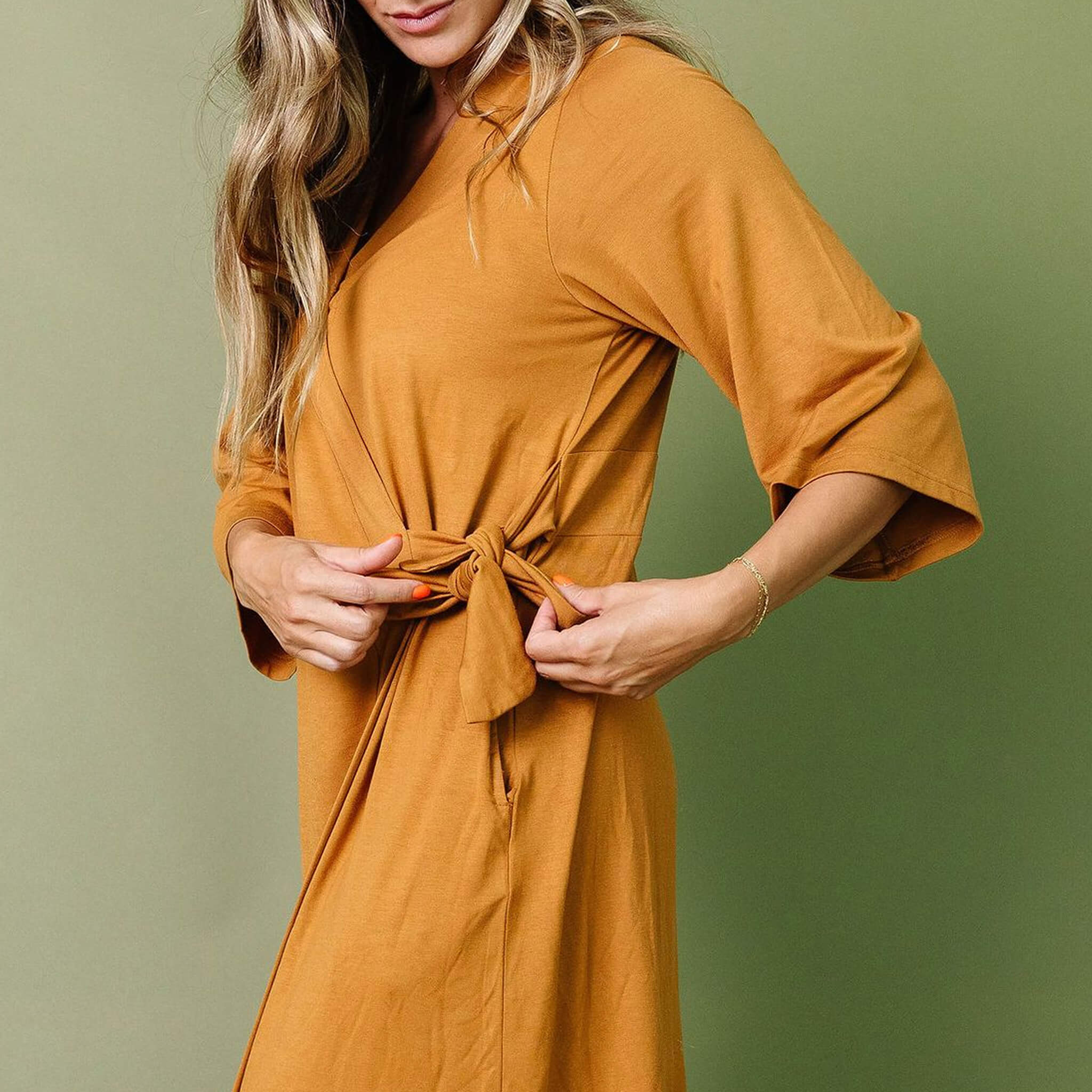 Women's Everyday Robe - Camel - Image 5